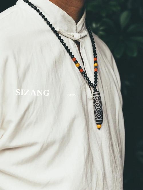 天珠佩戴展示,天珠怎么搭配?_天珠_穿搭_项链_绿松石