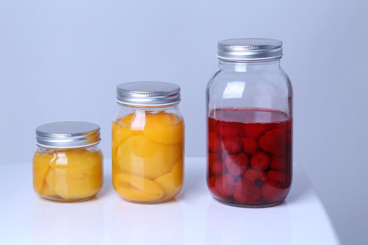 方圆出口玻璃罐头瓶 玻璃瓶密封罐透明带盖罐头瓶 食品蜂蜜罐