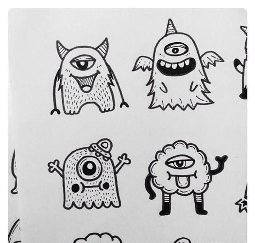 小怪兽图片简笔画