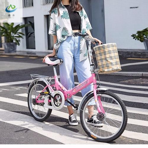 新款折叠自行车成人女士20寸减震儿童中学生迷你轻便携脚踏单车toseek