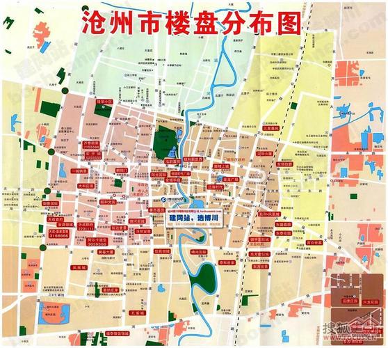 图:沧州各楼盘分布图