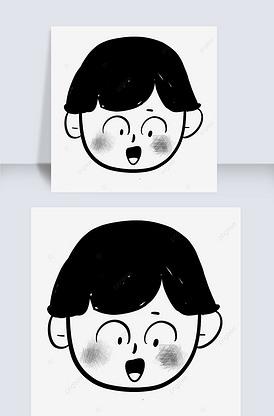 创意设计卡通人脸表情包惊讶