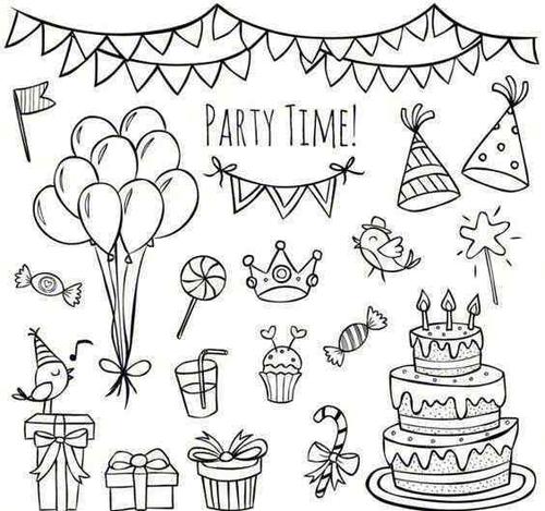 手抄报小装饰 简单易学的黑白简笔画,很适合手抄报