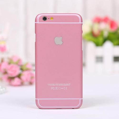 st iphone6手机壳 超薄透明硅胶苹果6手机套 4.7寸保护套外壳(粉色)