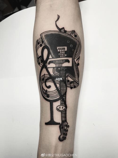 酒/音乐/黑灰/音乐风格 摇滚_音乐_刺青_摇滚_酒杯_纹身_音乐节