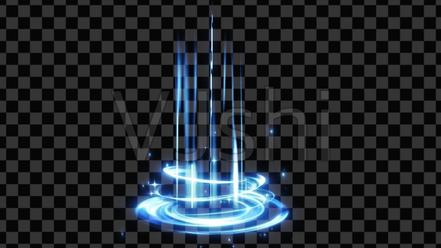 炫蓝游戏光柱升级特效