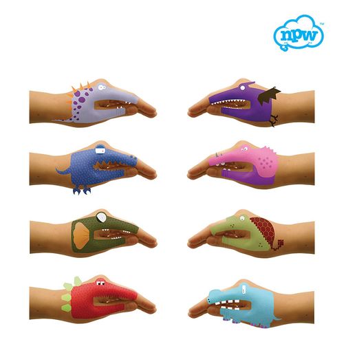 npw礼品彩绘指甲纹身贴纸恐龙手指贴纸木偶w6322