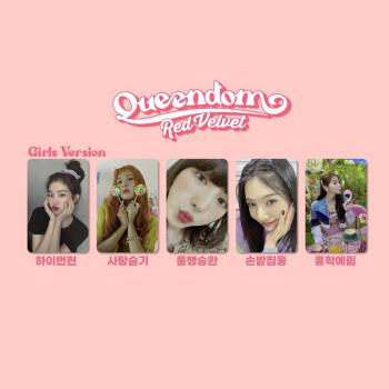 redvelvet新专辑queendom周边postcard小卡随机卡红贝贝明信片girls