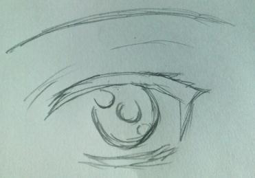 动漫人物眼睛素描图片