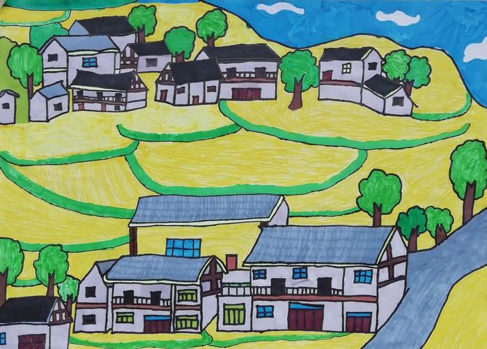 一小学"祖国好家乡美"学生书画优秀作品汇报展 写美篇 绘画类优秀作品