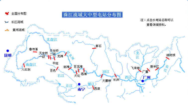中国水利水电工程分布汇总