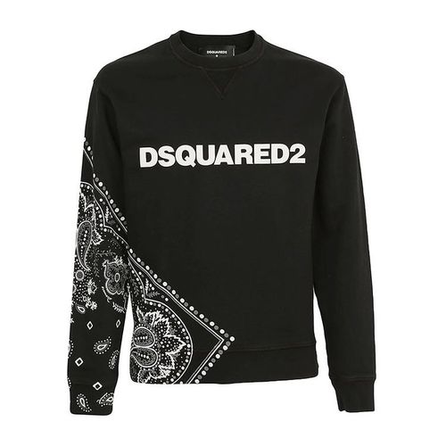 d二次方/dsquared2 18年秋冬 男性 logo 圆领 黑色 男卫衣 s71gu0246