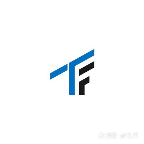 象征tf几何字母表图标矢量标志模板.