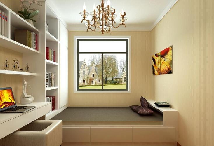 欧式书房窗户榻榻米装修图效果图大全