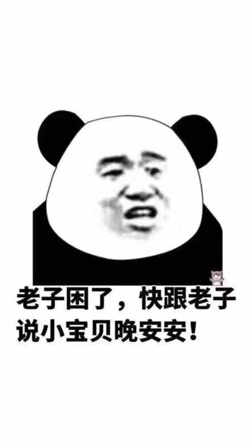 表情包名称: 老子困了,快跟老子说小宝贝晚安安!