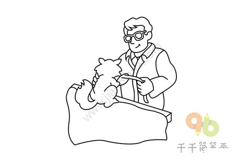 兽医简笔画怎么画
