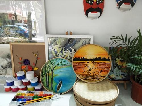 水粉(风景篇)‖ 簸箕画《都市夜景》