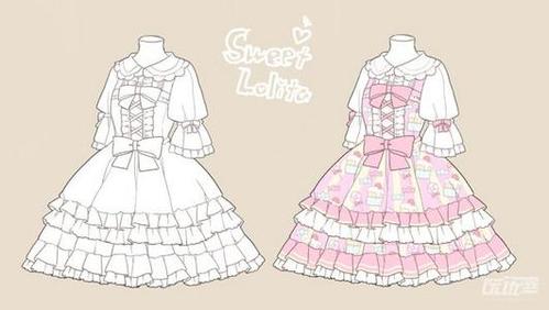 洛丽塔洋装的简笔画