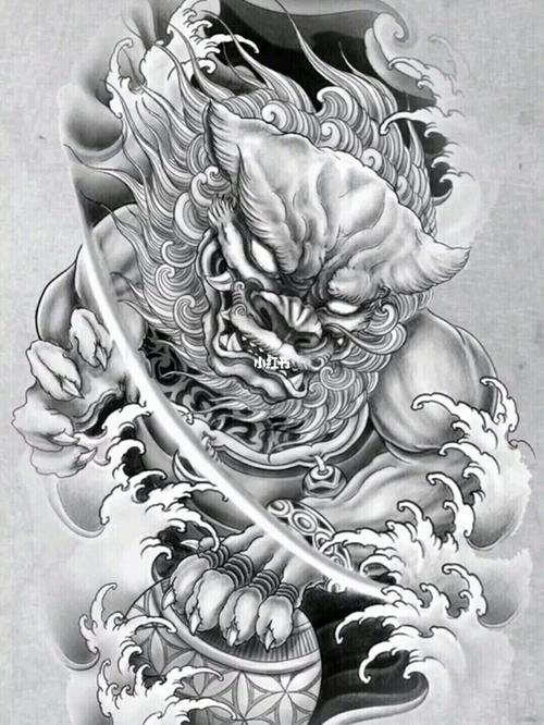 唐狮纹身手稿.纹身图案,最新纹身图案.新_纹身_唐狮怎么样_美妆_彩妆