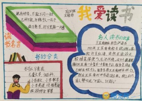 小学四年级读书手抄报图片