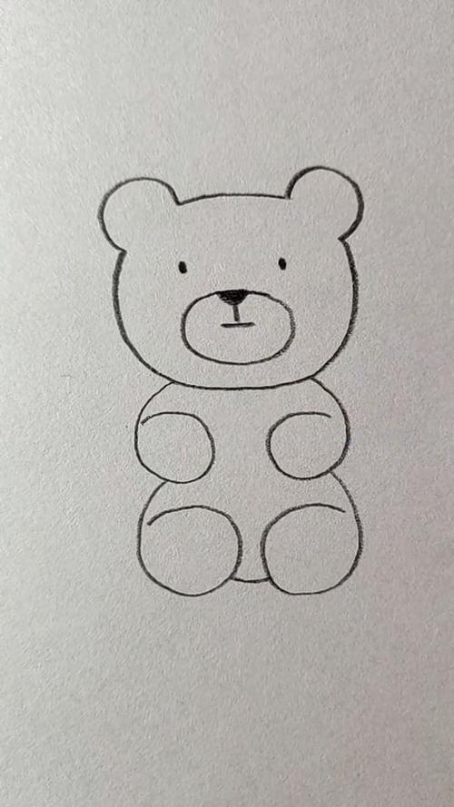 简笔画这样画小熊超简单你学会了吗