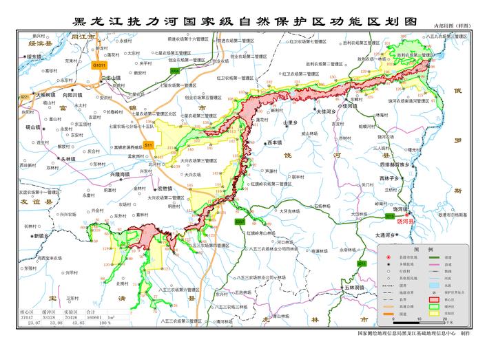 饶河,抚远和富锦三县一市行政区内的红兴隆和建三江2个农垦管理局境内