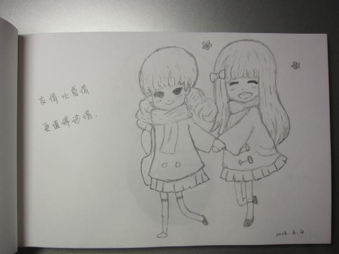 珍惜友情简笔画 (第1页)