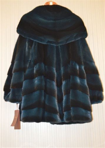 哈尔滨华南城香港皮草城熙尔蒂奇2014新款冬装女装短款彩貂