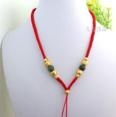 红绳项链女转运珠