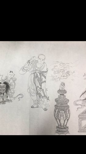 唐莉临摹《维摩诘演教图》