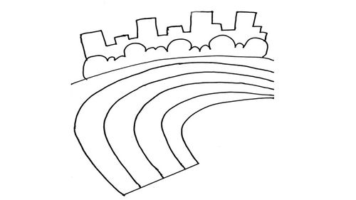 跑道简笔画怎么画跑道简笔画步骤