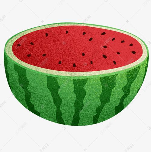 半圆的卡通西瓜