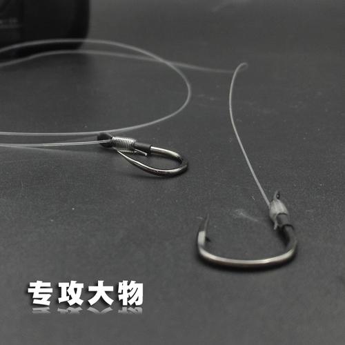 黑坑专攻钓青鱼草鱼鲟鱼大物成品鱼钩手工绑好子线双钩巨物歪嘴钩
