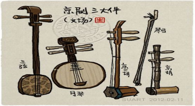 京剧乐器文武场简笔画
