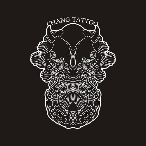 帮从小玩到大的朋友做的纹身店logo 不擅长logo设计