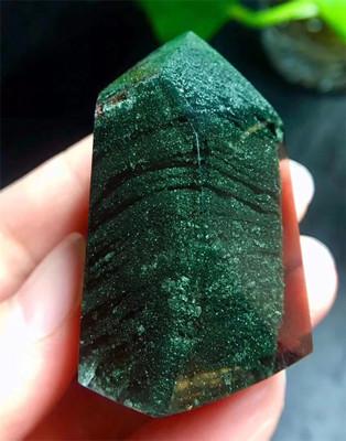 天然全包裹绿幽灵原石摆件幽灵色泽翠绿翠绿招财辟邪转运水晶居家