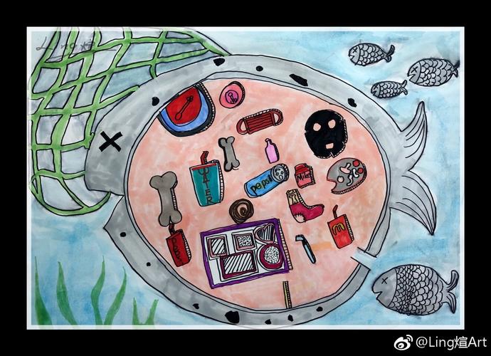 孩子们以地球日为主题,主要从保护动物,垃圾分类,海洋