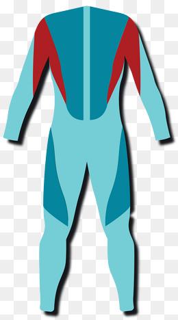 滑雪服专业矢量卡通风格