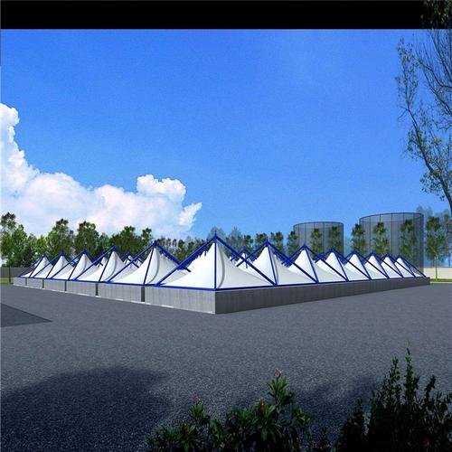 长期供应大跨度水池污水池膜结构 加盖反吊膜 除臭除污 绿色环保