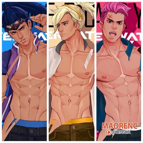 八块腹肌太诱惑守望先锋女英雄同人性转海报