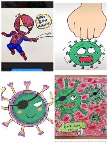 新型冠状病毒的绘画
