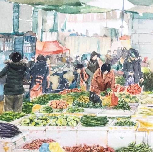 蒙玛特第三期绘画打卡活动 第6周:菜市场 参与者优秀作品分享 小萌