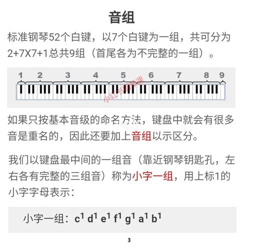 钢琴基础知识:认识键盘《音级/音组》_钢琴_小提琴_大