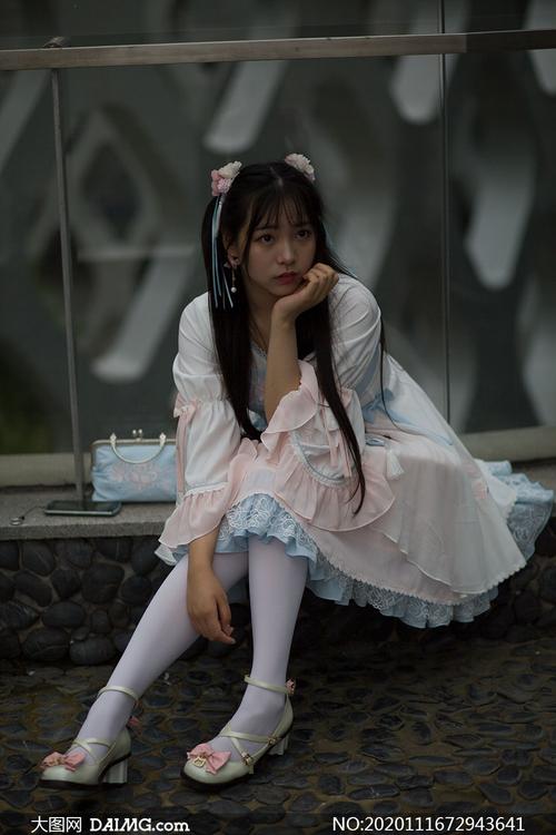 甜美洛丽塔风美女高清摄影原片素材
