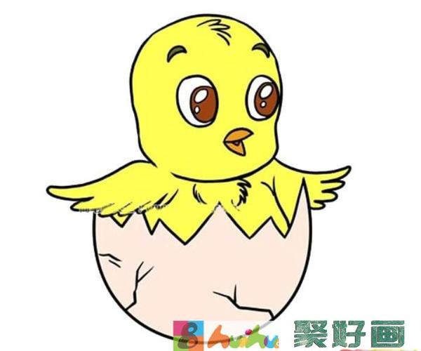 破壳而出的小鸡简笔画图片怎么画简笔画教程