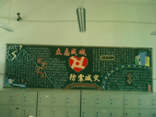 防震减灾黑板报