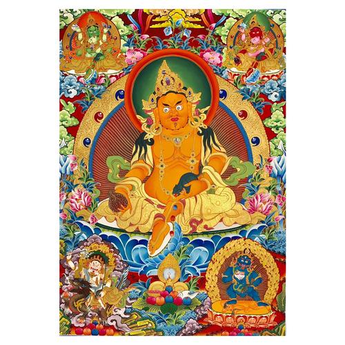 佛教十字绣黄财神