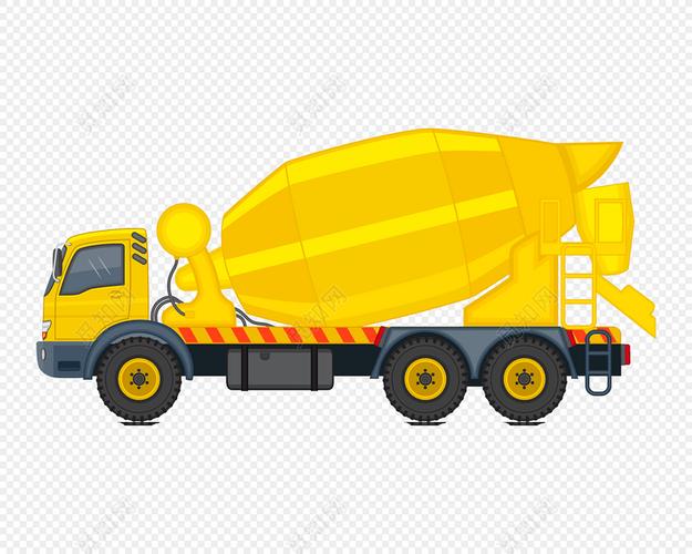 卡通水泥搅拌车素材
