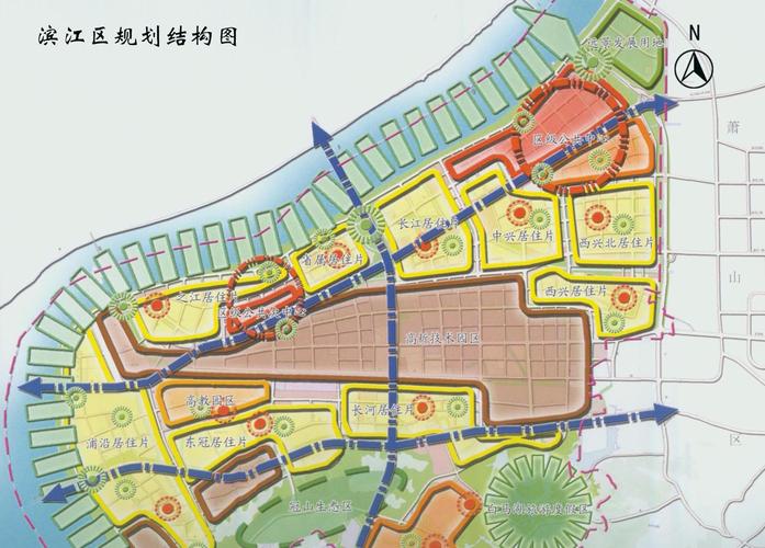 滨江区规划结构图-滨江-浙江在线-住在杭州
