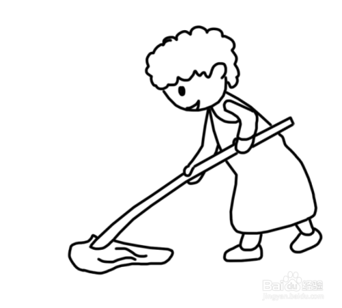 人物简笔画:劳动的妈妈